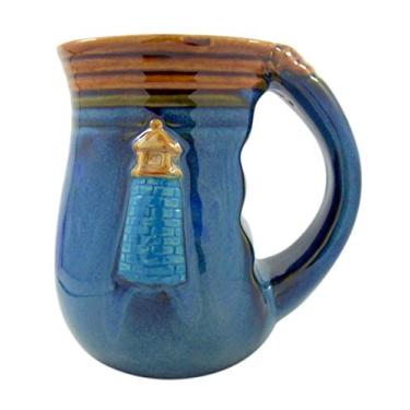 Imagem de Taça de café para aquecer as mãos da Cape Shore com design litoral, 453 ml, Coastal Collage Lighthouse, 18 Ounce