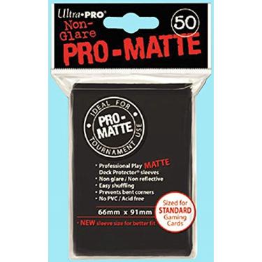 Imagem de Ultra Pro PRO-MATTE (600 unidades) Capa protetora preta padrão para deck – Magic the Gathering, pacote com 12 caixas/estojo
