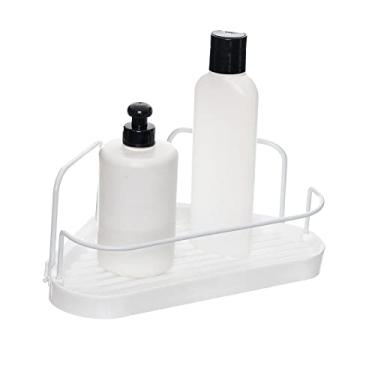 Imagem de Suporte Organizador de Canto para Porta Shampoo Wave, Metaltru, Branco com Branco