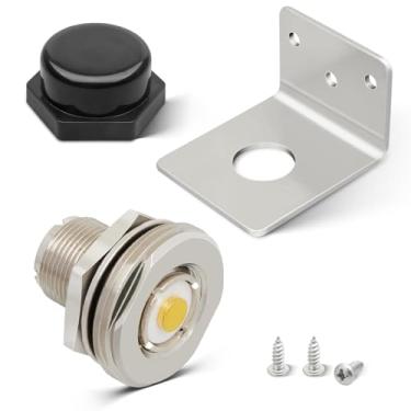 Imagem de Anina Suporte de montagem de para-lama de antena de aço inoxidável com adaptador coaxial SO239 tipo L conector NMO para antena UHF VHF Coaxial NMO Montagens de antena de cabo e antenas móveis