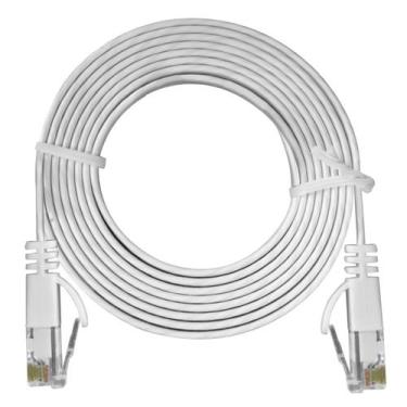 Imagem de Patch Cord Flat RJ45 Cat6 1,5m Branco - Pier - Pier Telecom