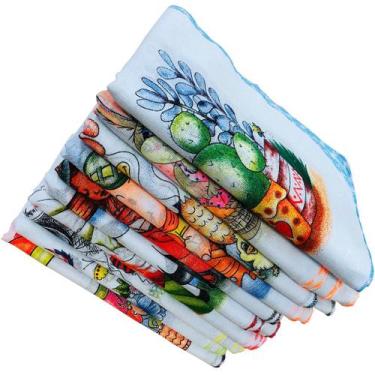 Imagem de Pano De Prato Estampado Festone Kit Com 10 Peças - Pano a pano, Pano D