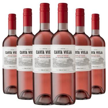 Imagem de Kit 6 Garrafas Carta Vieja Merlot Rosé - Kit Divvino
