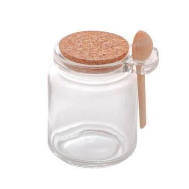 Imagem de Pote de Vidro ComTampa de Rolha e Colher de Bambu 650ml 5752 Lyor - ge