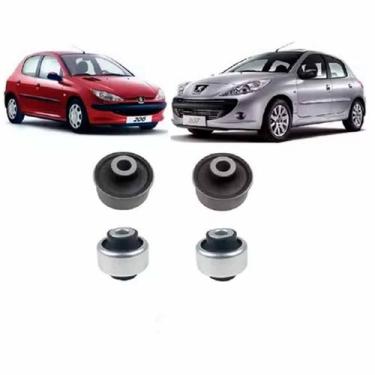 Imagem de Kit 4 Buchas Bandeja Balança Dianteira Peugeot 206 207 Todos