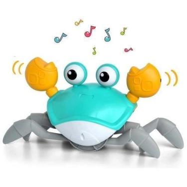 Imagem de Brinquedo Caranguejo Fujão Toca Música Sensor Indução Robô - Kadê