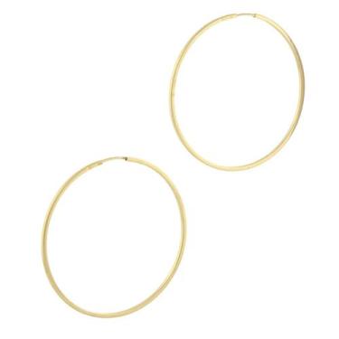 Imagem de Brinco Argola Redonda Fio Quadrado 2.2 Ouro 18k 750 - JOIE JOIAS FINAS