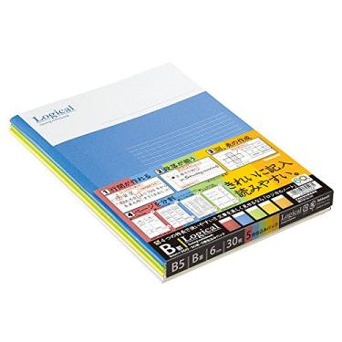 Imagem de Nakabayashi No B501B-5P Caderno lógico de swing, tamanho B5, regra B, 5 livros