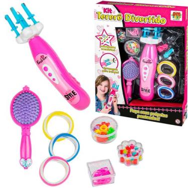 Imagem de Kit Tererê Infantil Meninas Fazer Tranças Miçangas Penteados Cabelo Dm