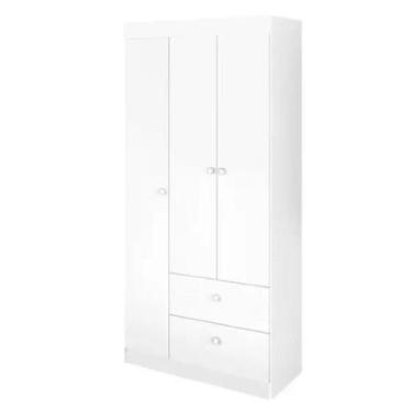 Imagem de Roupeiro Infantil Guarda Roupa 3 Portas 2 Gavetas E Nichos Catatau - L