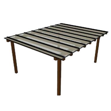 Imagem de kit Policarbonato Cristal 4mm 4,00m x 3,00m - Perfis Bronze - RM Polic