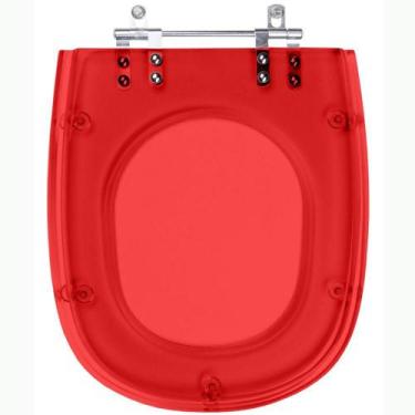 Imagem de Assento Sanitário Poliéster Primula Plus Vermelho Transparente para Va