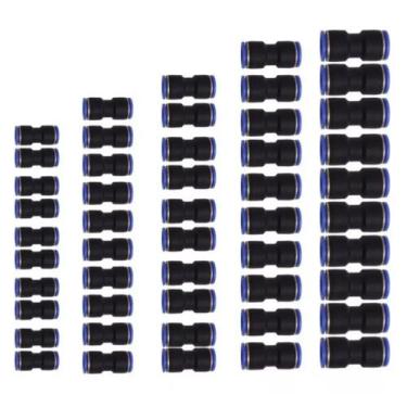 Imagem de Kit Conexão Pneumática Engate Rapido União Reta 4 6 8 10 12 Mm - TOP-A