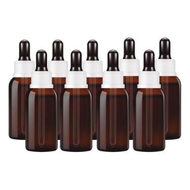 Imagem de Kit Frasco Ambar 30Ml Esterilizado Uniflwers - 10 Unidades - Uniflower