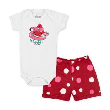 Imagem de Conjunto Infantil Body Manga Curta Verão - Baby Duck, 2, Melancia bran