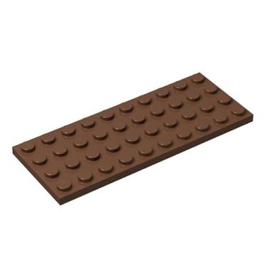Imagem de Classic Brown Plates Bulk, Brown Plate 4x10, Building Plates Flat 10 Piece, Compatible with Lego Parts and Pieces: 4x10 Brown Plates(Color: Brown)