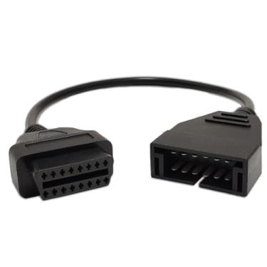 Imagem de KITUREK Adaptador OBD1 para OBD2 GM, OBD1 12 Pinos para OBD2 16 Pinos Leitor de Código Scanner Adaptador de Ferramenta de Diagnóstico, Substituição de Conector de Cabo para GM