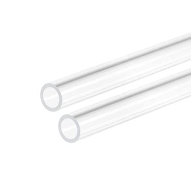 Imagem de DMiotech 2 tubos de acrílico transparente de 1/10.2 cm x 5/40.6 cm x 50.8 cm tubos de plástico rígido para tubo de água de aquário, sistema de resfriamento de água, encanamento
