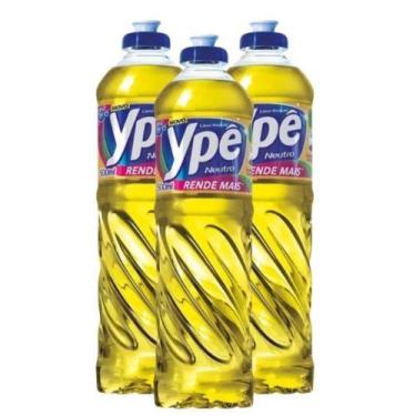 Imagem de Kit 3 Detergente líquido Lava-Louças Neutro 500ml Limpeza - Ypê