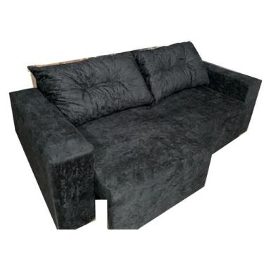Imagem de Sofá Retrátil 2 a 3 Lugares 1,95m - BellaVic Móveis,  Preto