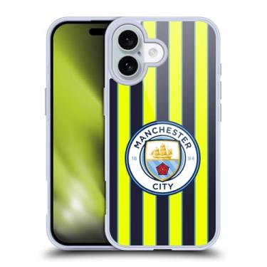 Imagem de Head Case Designs Kit de crachá oficialmente licenciado pelo Manchester City Man City FC Away 2024/25 Capa de gel macio compatível com Apple iPhone 16
