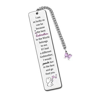 Imagem de Marcadores de livro Godmother Day Gift Bookmarker Apreciate Birthday Gift Women Retirement Appreciate The Best Godmother in the World Family Love Keepsakes Christmas Thanksgiving Book Accessory