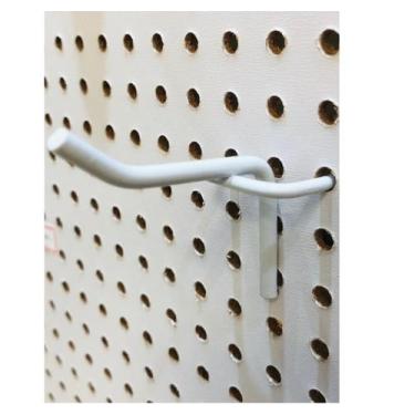 Imagem de Ganchos Para Painel Eucatex Perfurado BRANCO DE 5 CM  - PACOTE 10 UNID