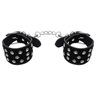 Imagem de Algema Corrente Fivelas Couro Luxo Preto Si - Sexy Import