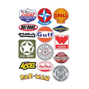 Imagem de Adesivos Retrô Vintage Vidro Lata Carro Antigo 15 Unidades - Seymour