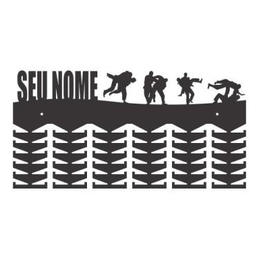 Imagem de Porta Medalhas Judô Masculino Em Madeira Mdf 6mm Personalizado - Loja 