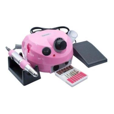 Imagem de Lixa Motor Porquinho Nail Master Prof Bivolt 35000 Rpm - OEM, Rosa