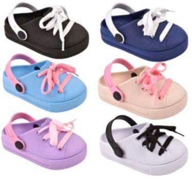 Imagem de Sandália Babuche Tênis Papete com Cadarço Infantil Menina Menino Leve 