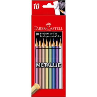 Imagem de Ecolápis de cor Metallic 10 cores metálicas Faber-Castell - FABER CAST