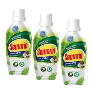 Imagem de Lava Roupas Semorin Líquido Aroma Perfumado Coco Kit 3