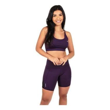 Imagem de Conjunto Top E Short Tela Com Bolso Para Corrida Fitness - ElementFit,