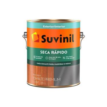 Imagem de Tinta Esmalte Seca Rápido Acetinado Branco 3,6 Litros - Suvinil
