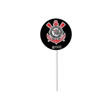 Imagem de Bandeirinha para Docinhos - Corinthians - 8 unidades - Festcolor - Riz