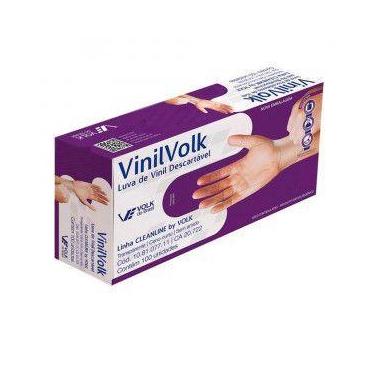 Imagem de Luva Profissional Vinil sem Pó Volk  tam. G 100 Unidades