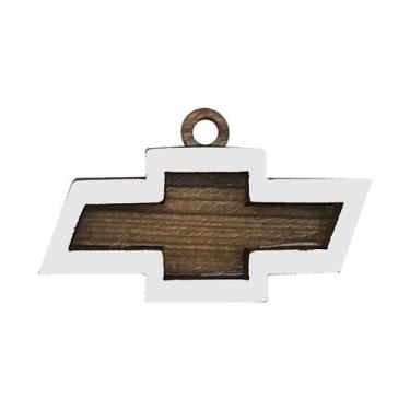 Imagem de Pacote 50 Chaveiro 3d Marca Chevrolet 4cm Mdf Madeira Decorada - ATACA