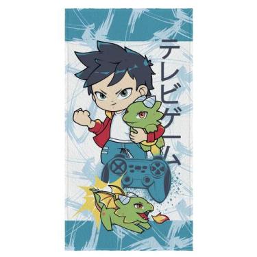 Imagem de Toalha de Banho Infantil Felpuda Estampada 300g/m Lepper, Anime