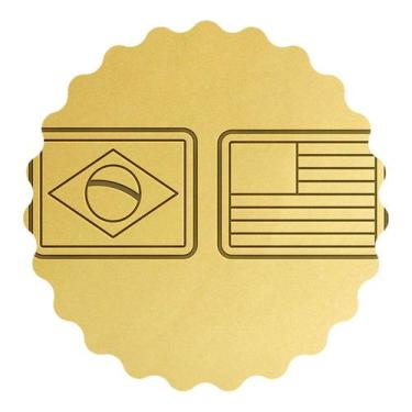 Imagem de Kit 2 Cortadores Biscoito Bandeira Brasil e EUA - DOCE IMPRESSO, 8,5cm