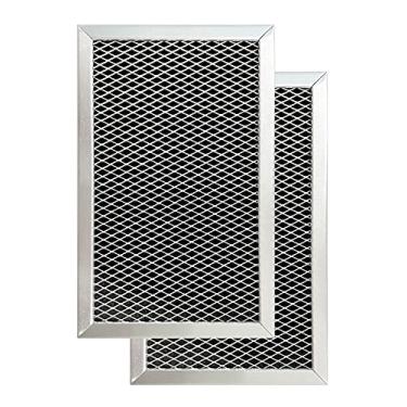 Imagem de Amazinpure JX81C WB02X10776 Filtro de carvão para micro-ondas [peça OEM # GE WB02X11495 LG 5230W1A011B 5230W1A011C Amana 351190032 Whirlpool W10190762A 8183916] 4-7/8 x 7 - 3/4 x 3/8 (4,7 x 7,7)