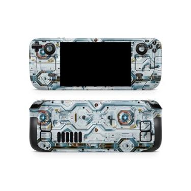 Imagem de TACKY DESIGN Tech Skin compatível com Steam Deck Skin LCD e compatível com Steam Deck OLED Skin, Futuristic Skin Premium 3M Vinyl Decal, linda capa azul