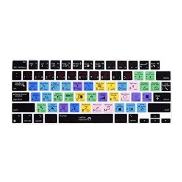 Imagem de WYGCH Capa protetora de silicone para teclado elegante para MacBook 2025-2021 Pro 35.6 cm 40.6 cm M4 M3 M2 M1 Pro Max Chip, MacBook Air 38.1 cm 34.5 cm M4 M3 M2 Chip A3240 A3241, AI Illustrator