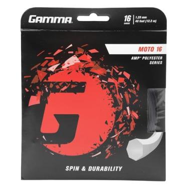 Imagem de Gamma Conjunto de cordas de tênis Sports Moto 16g, 10 m, preto
