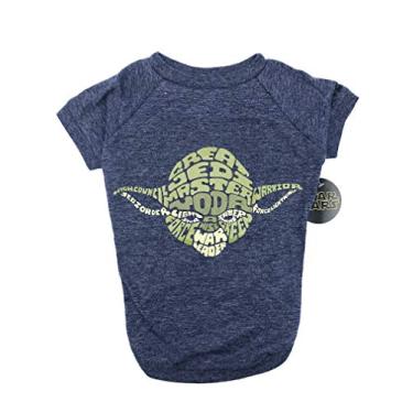 Imagem de Star Wars Camiseta para cães Yoda Wisdom para animais de estimação | Camisa Star Wars Dog para cães grandes | Tamanho grande | Roupas e roupas para cães macias, fofas e confortáveis, disponíveis em vários tamanhos
