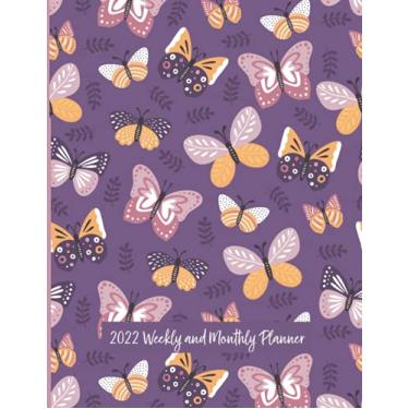 Imagem de 2022 Weekly And Monthly Planner: Sized 8.5" x 11" With Two Page, Side-By-Side Spreads For Each Week And Month For Calendar Year January 1 To December 31, 2022 - 2022 Butterfly Planner