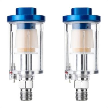 Imagem de Secador de ar e separador de óleo de água para compressor, filtro de umidade em linha NPT de 1/10.2 cm para pistolas de tinta spray, ferramentas pneumáticas e linha de ar (pacote com 2)