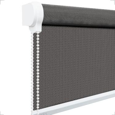 Imagem de Cortina Persiana Rolô Tela Solar 3% (Grafite) 1,70(lar) X 1,40(alt)