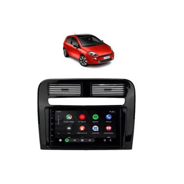Imagem de Kit Multimídia Punto 2008 / 2012 Mold Black Piano 7 Pol Android Carplay 2/32GB - 701K FirstOption
